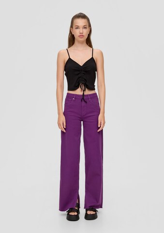 Wide Leg Jean 'Catie' QS en violet