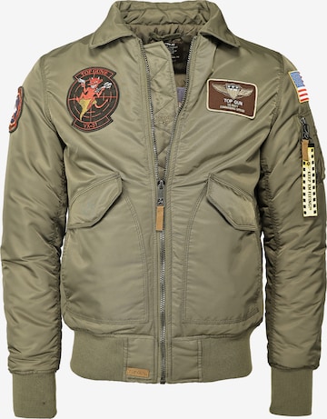 TOP GUN Between-Season Jacket in Green: front