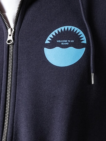 FANTASTIC REALITY STUDIOS Sweatshirt 'WELCOME ZIP-UP HOODIE - Bio-Baumwolle' in Blue