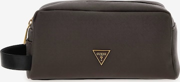 GUESS Toiletry Bag 'Torino' in Brown: front
