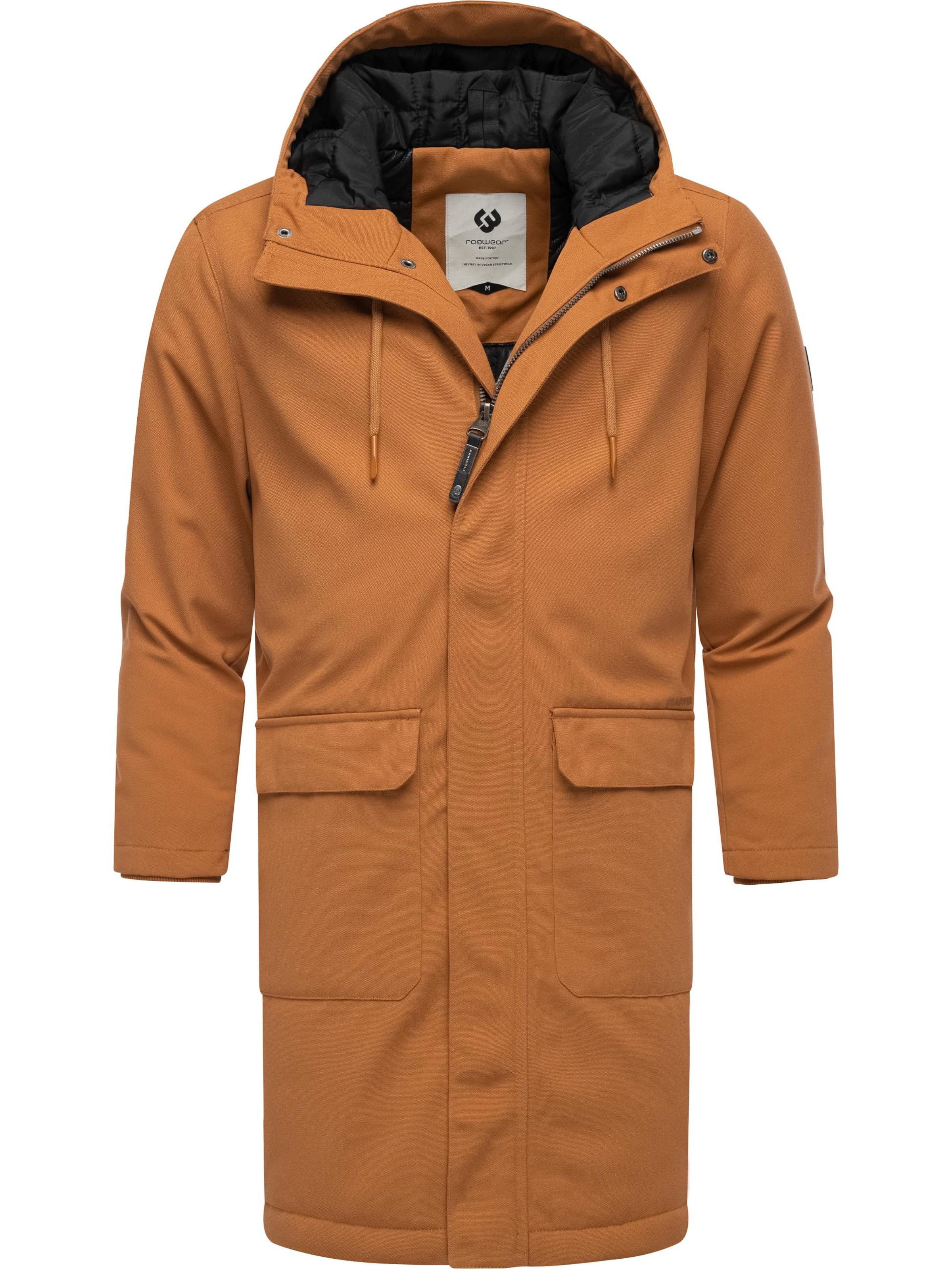 Palton de iarnă 'Mr Them' de la Ragwear pe maro: față