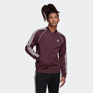 ADIDAS ORIGINALS Regular fit Sweat jacket 'Adicolor Classics Primeblue' in Red: front