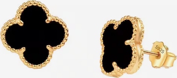 ROUGEMONT Jewellery Earrings 'Kleeblatt Glücksbringer Ohrstecker 925 Sterling Silber' in Gold: front