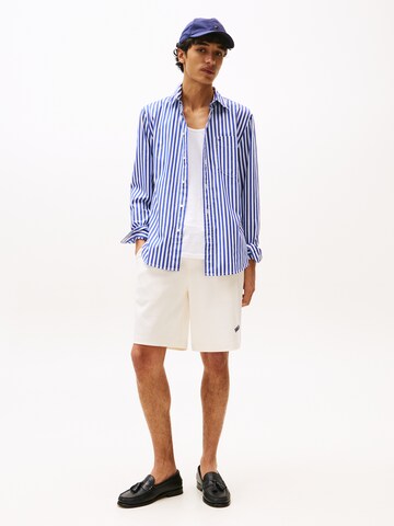 TOMMY HILFIGER Regular fit Button Up Shirt 'FLEX' in Blue