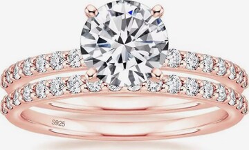 ROUGEMONT Jewellery Ring 'Funkelnder Moissanit Verlobungsring 2 Ringe' in Gold: Vorderseite