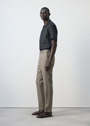 MANGO MAN Regular Chino Pants 'Oyster' in Grey