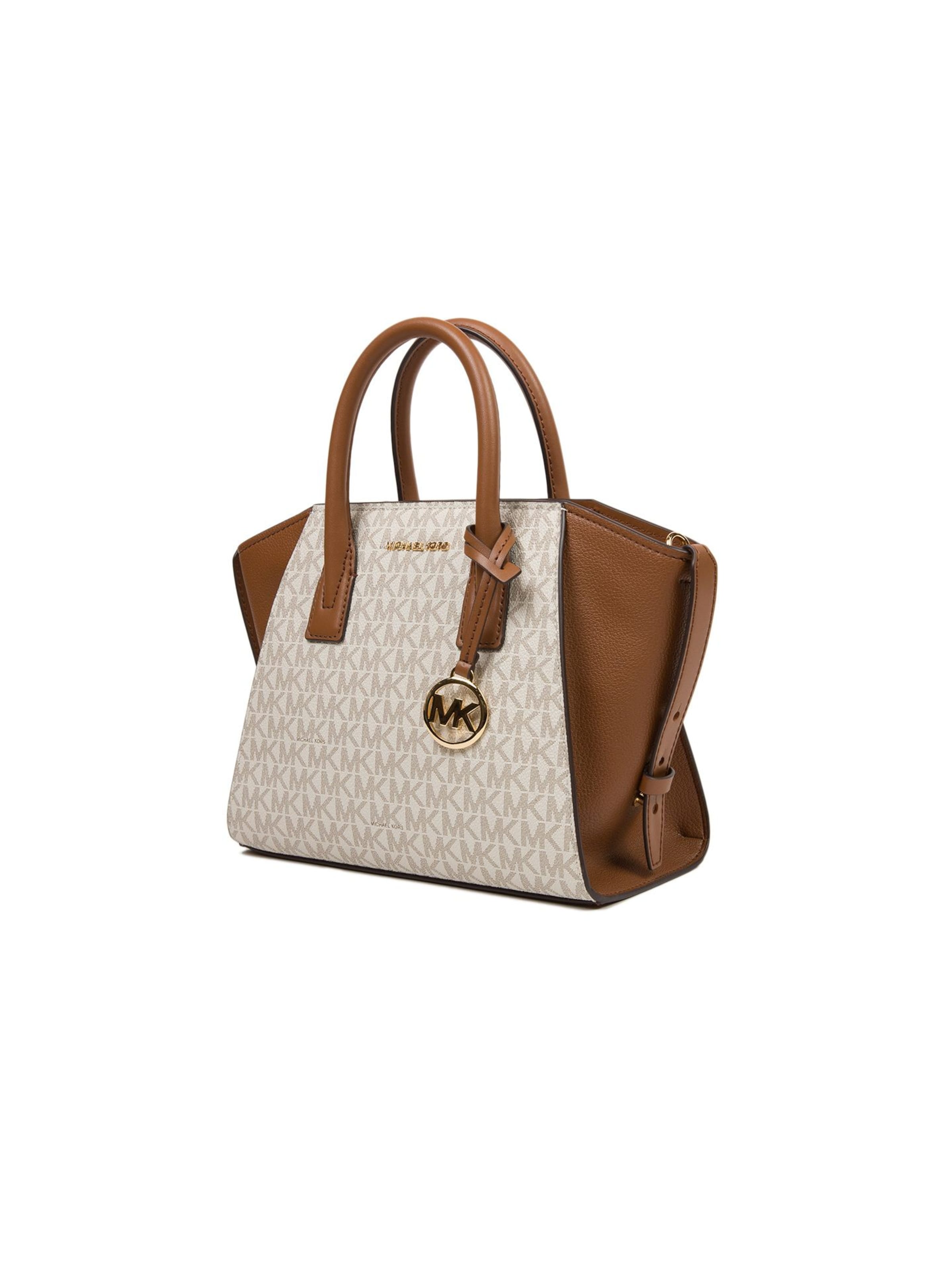 Borsa a mano 'Avril Small Top-Zip  Satchel' di Michael Kors in beige