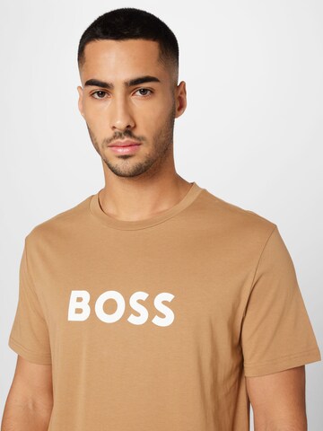 Tricou de la BOSS pe bej