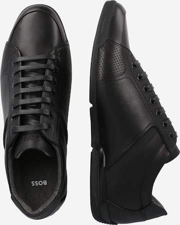 BOSS Black Sneakers laag 'Saturn' in Zwart