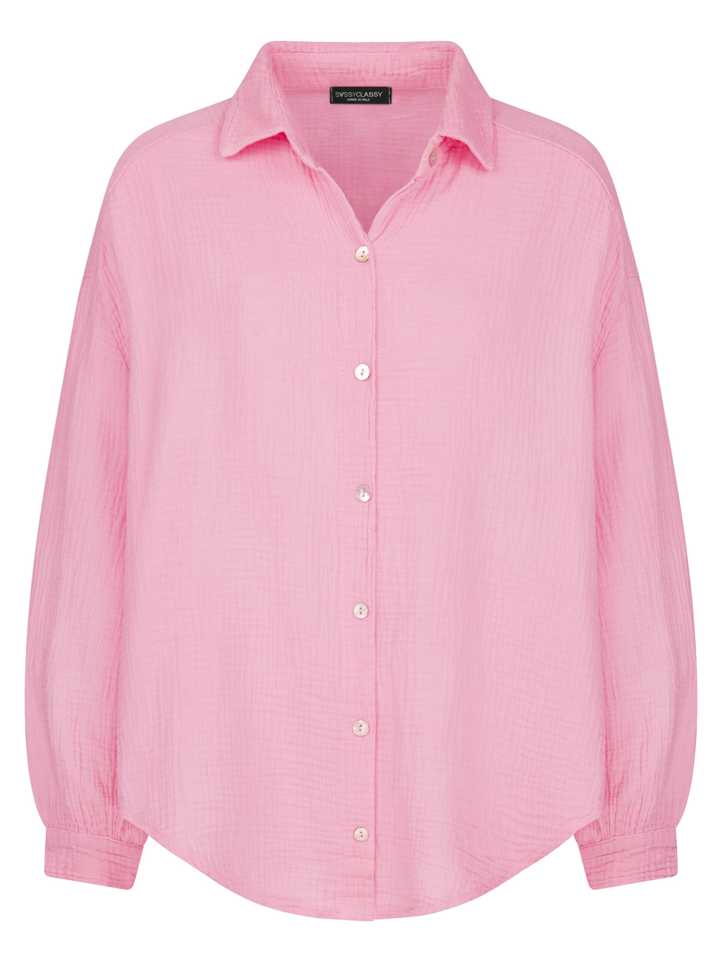SASSYCLASSY Blouse 'kürzere Variante' in Pink: front