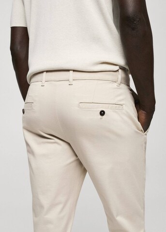 MANGO MAN Tapered Hose 'Prato' in Beige