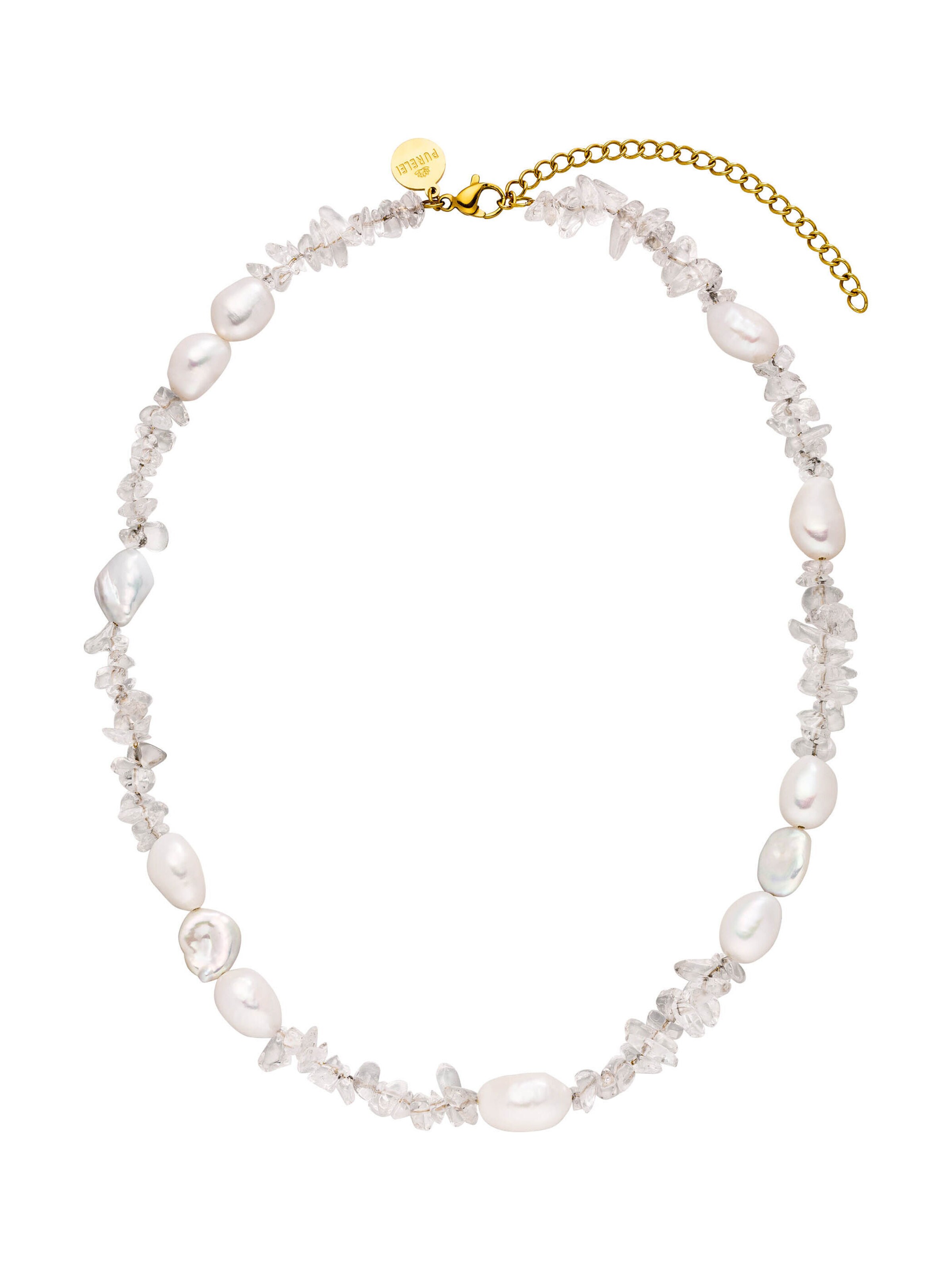 PURELEI Kette 'Crystal Wave' in Weiß: Vorderseite