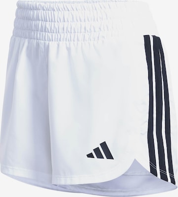 ADIDAS PERFORMANCE - Pantalón deportivo 'PACER' en blanco: frente