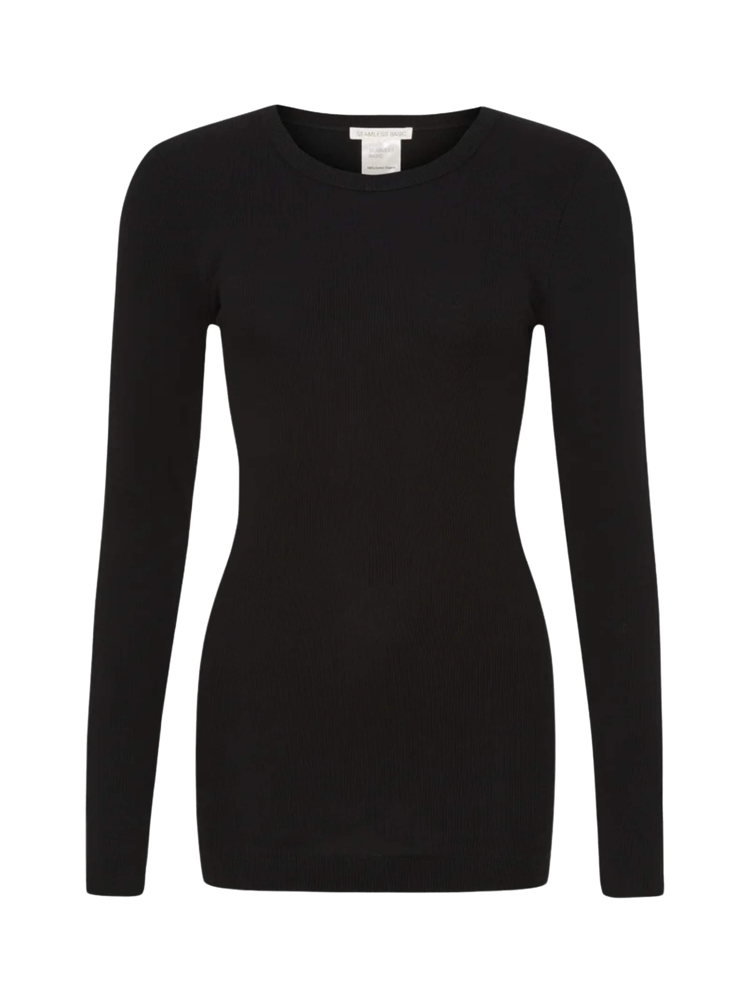 Seamless Basic Shirt 'Allure' in Zwart: voorkant