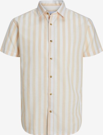 JACK & JONES Button Up Shirt 'JOSHUA' in Orange: front