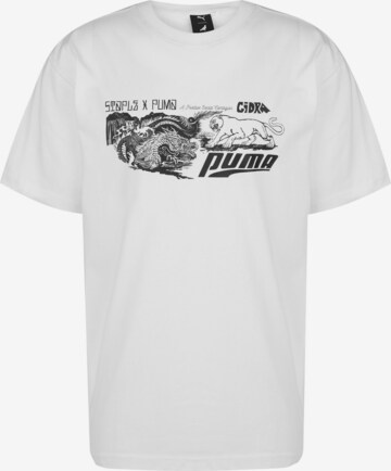 PUMA Shirt 'Puma x Staple' in Wit: voorkant