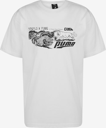 PUMA Shirt 'Puma x Staple' in Wit: voorkant