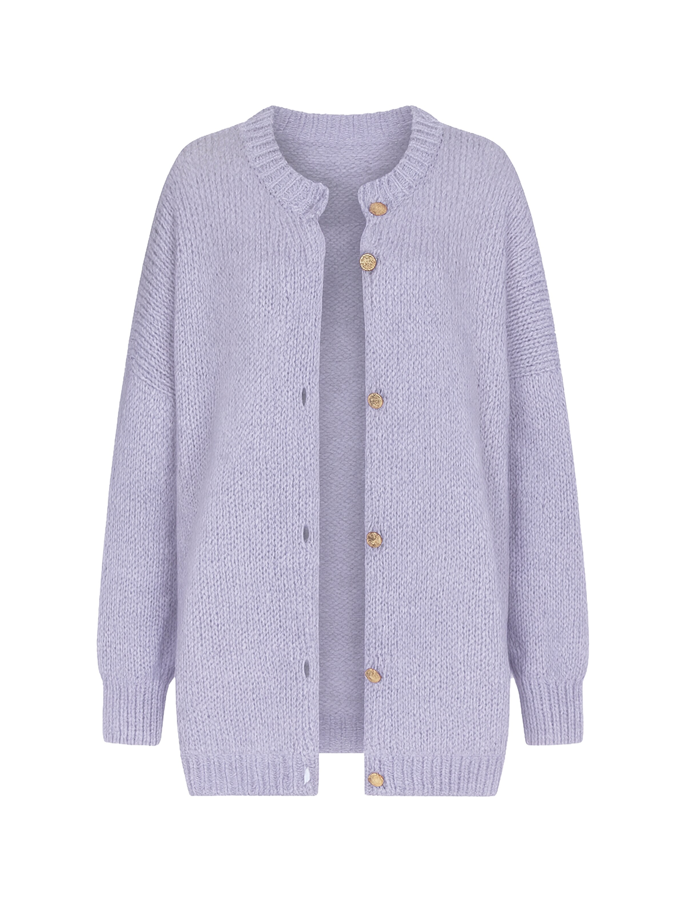 Elara Strickjacke in Lila: Vorderseite