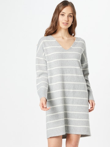 VERO MODA Knitted dress 'DOFFY' in Grey: front