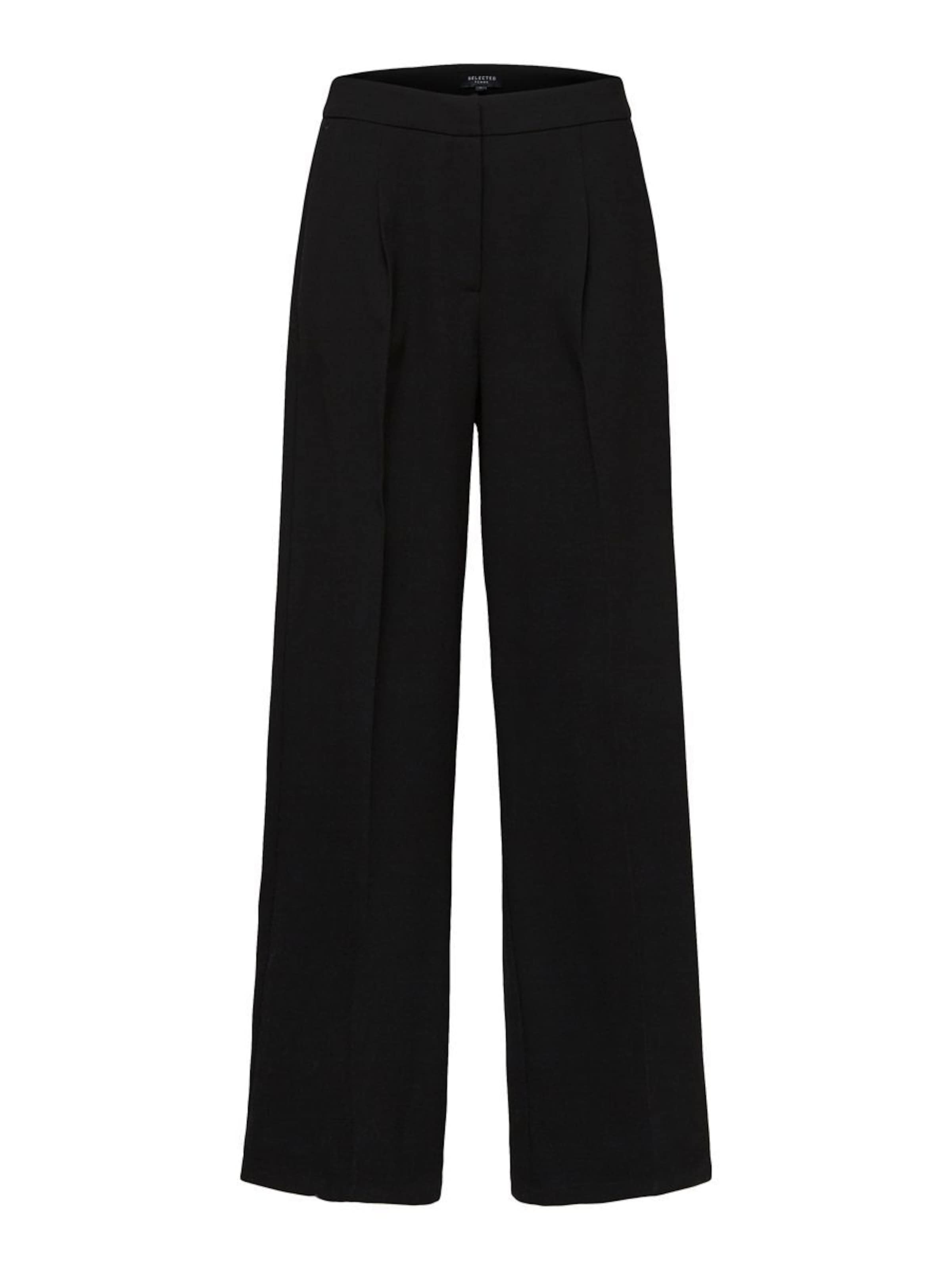 Pantalon à plis SELECTED en noir : devant