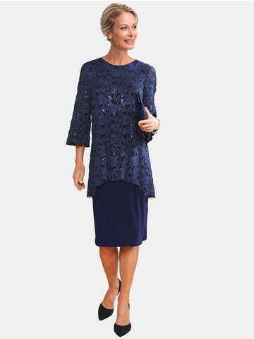 Robe de cocktail Goldner en bleu : devant