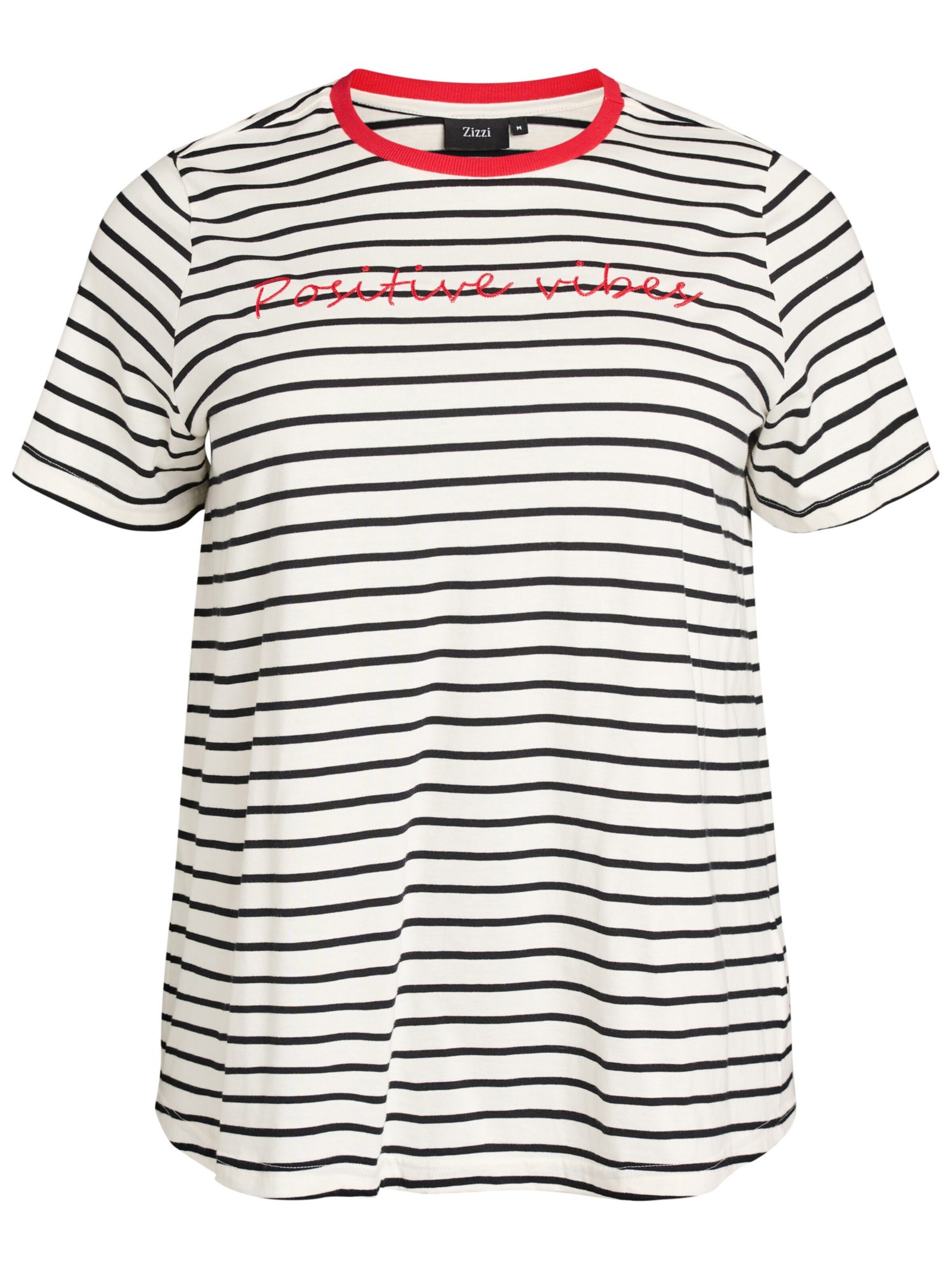 Maglietta 'Caro' di Zizzi in bianco: frontale