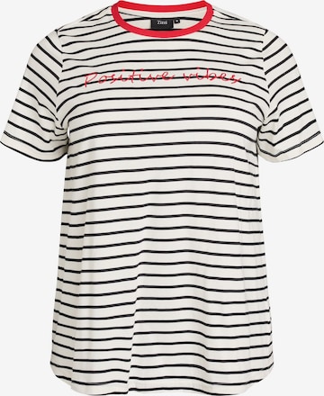 balta Zizzi Marškinėliai 'Caro': priekis