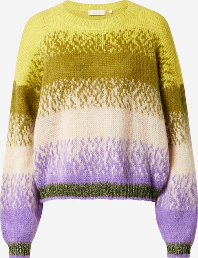 Rich & Royal Sweater in Cream / Green / Reed / Purple, Item view