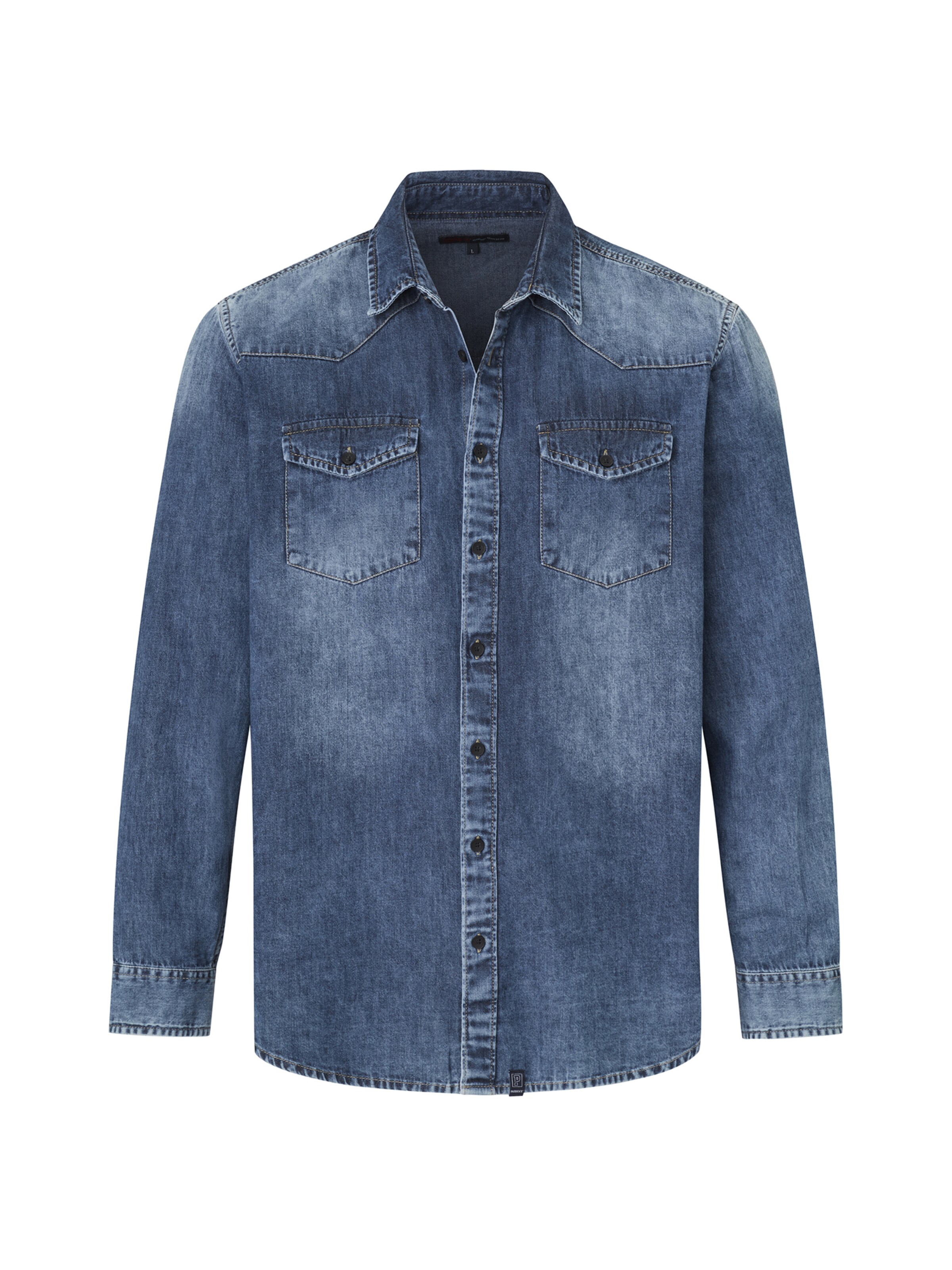 PADDOCKS Regular Fit Hemd in Blau: Vorderseite