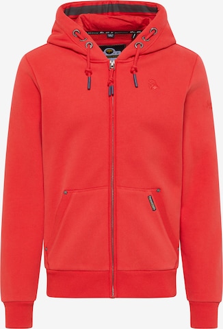 Schmuddelwedda Zip-Up Hoodie in Red: front