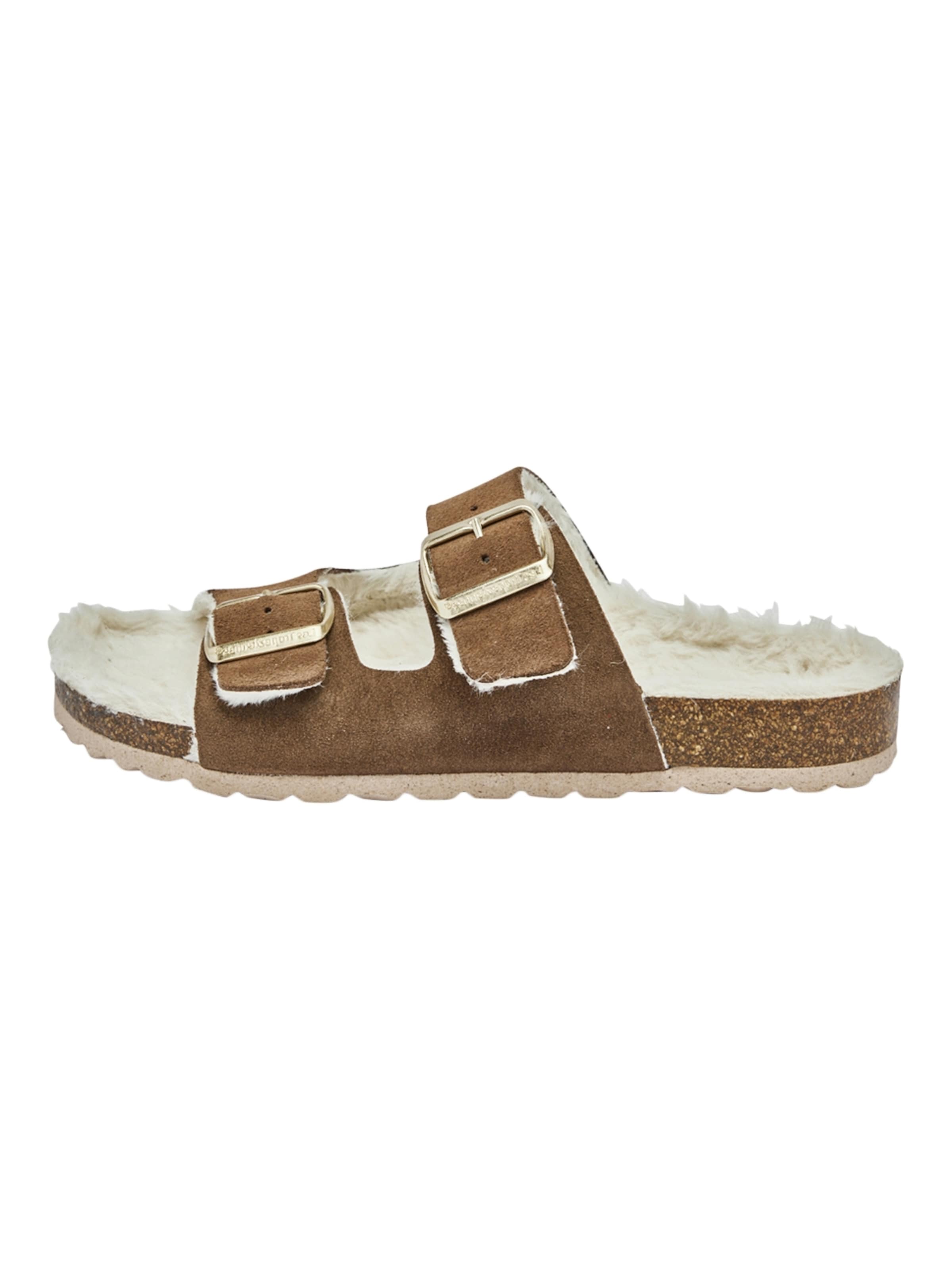 Les Tropéziennes Pantolette 'Lederpantoletten Zoey'‌‌‌‌‌‌ in Grau: Vorderseite