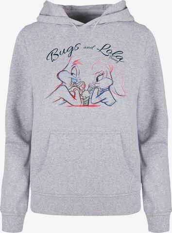 ABSOLUTE CULT Sweatshirt 'Looney Tunes - Bugs and Lola Sketch' in Grey: front