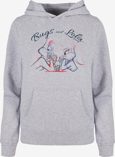 ABSOLUTE CULT Sweatshirt 'Looney Tunes - Bugs and Lola Sketch' in marine / hellblau / graumeliert / cranberry, Produktansicht