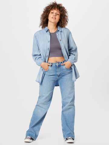 ONLY Carmakoma Bluse 'Lea' in Blau