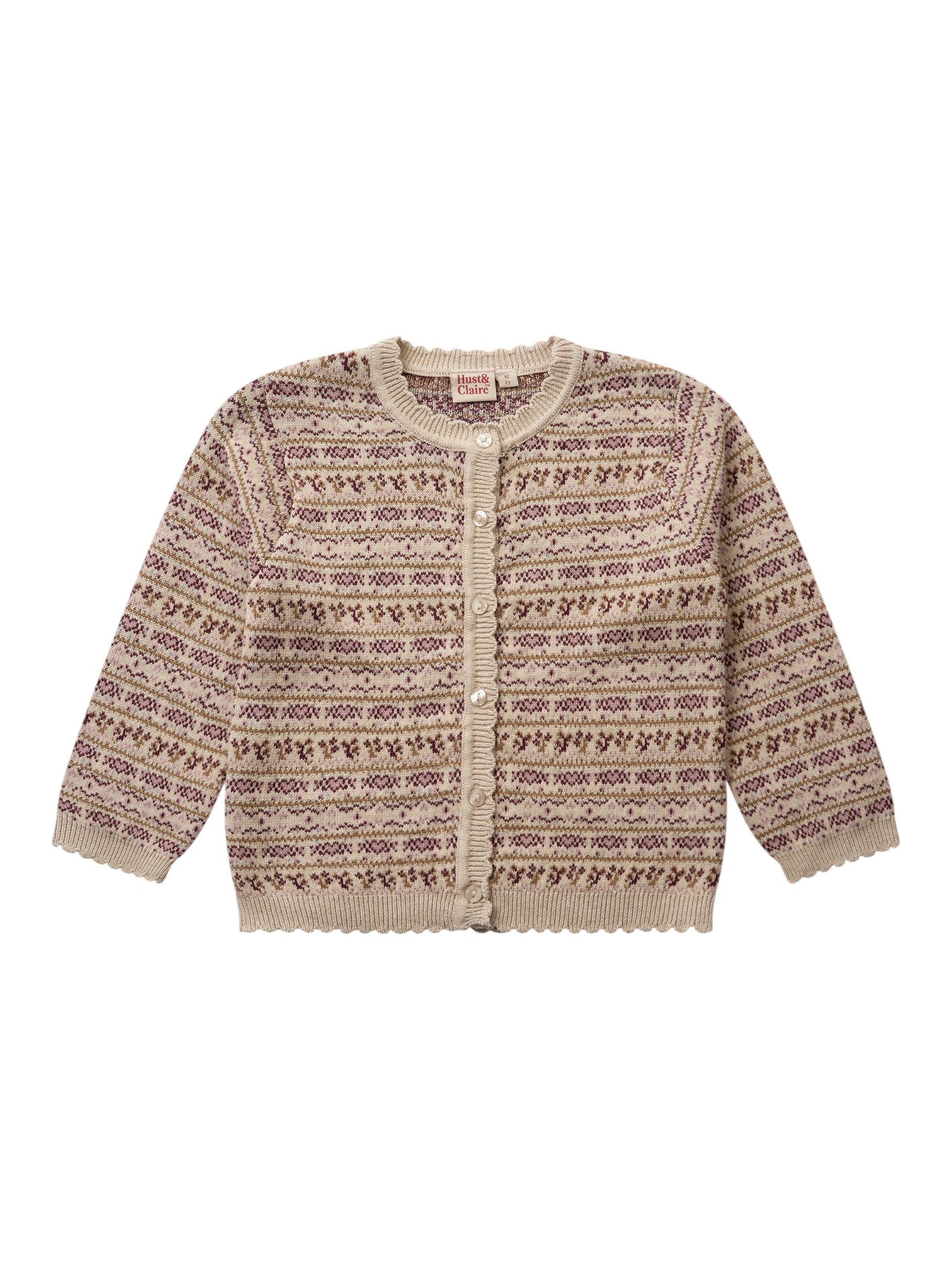 Hust & Claire Strickjacke 'HCCamilla'‌‌ in Beige: Vorderseite