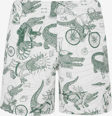 LACOSTE Boardshorts ' Netflix X ' in Wit: voorkant