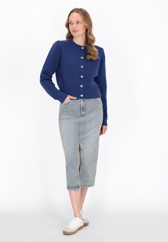 MYMO Gebreid vest in Blauw