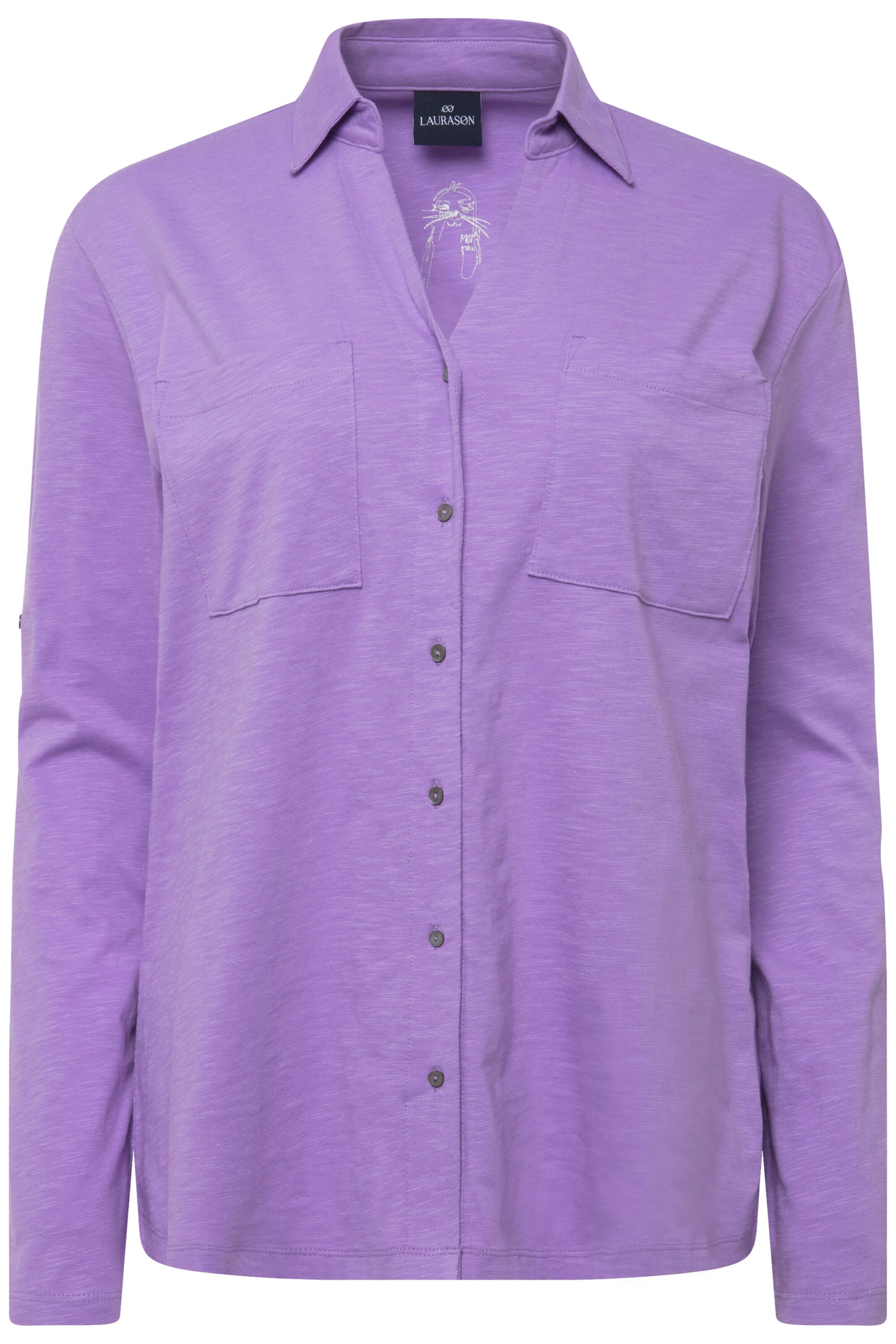 LAURASØN Bluse in Lila: Vorderseite