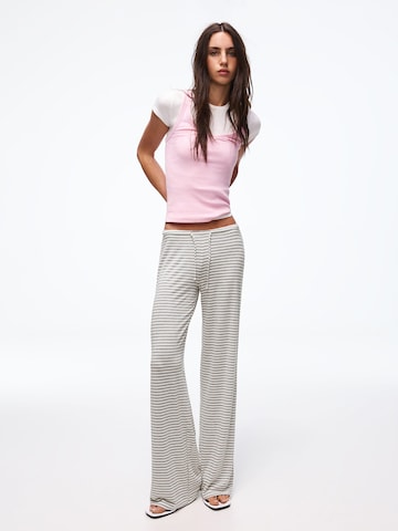 Bershka Wide leg Trousers in Grey