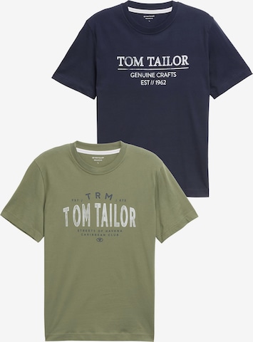 T-Shirt TOM TAILOR en bleu : devant