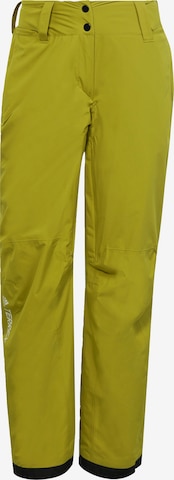 ADIDAS TERREX - Regular Calças outdoor 'Resort' em verde: frente