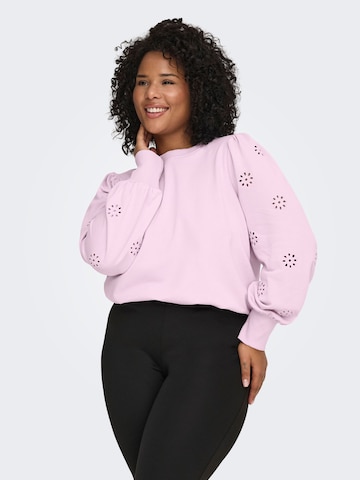 ONLY Carmakoma Sweatshirt 'CARFEMME' i pink: forside