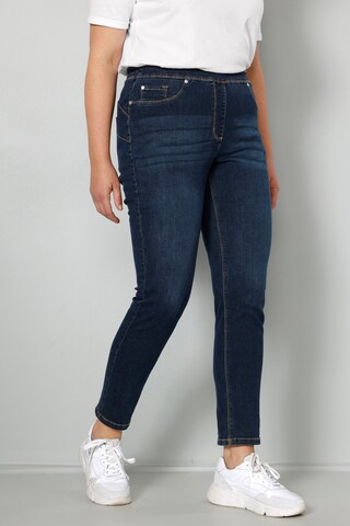 MIAMODA Regular Jeggings in Blue: front