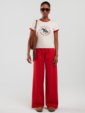 BIG STAR Wide leg Trousers 'Malu' in Red