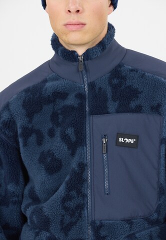 SLOPE Athletic fleece jacket 'Kendor' in Blue