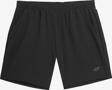 Regular Pantaloni sport de la 4F pe negru: față