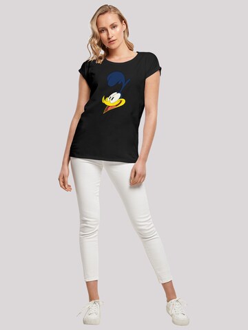 F4NT4STIC Shirt 'Looney Tunes Road Runner Face' in Zwart
