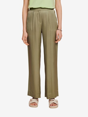 ESPRIT Loosefit Pantalon in Groen: voorkant