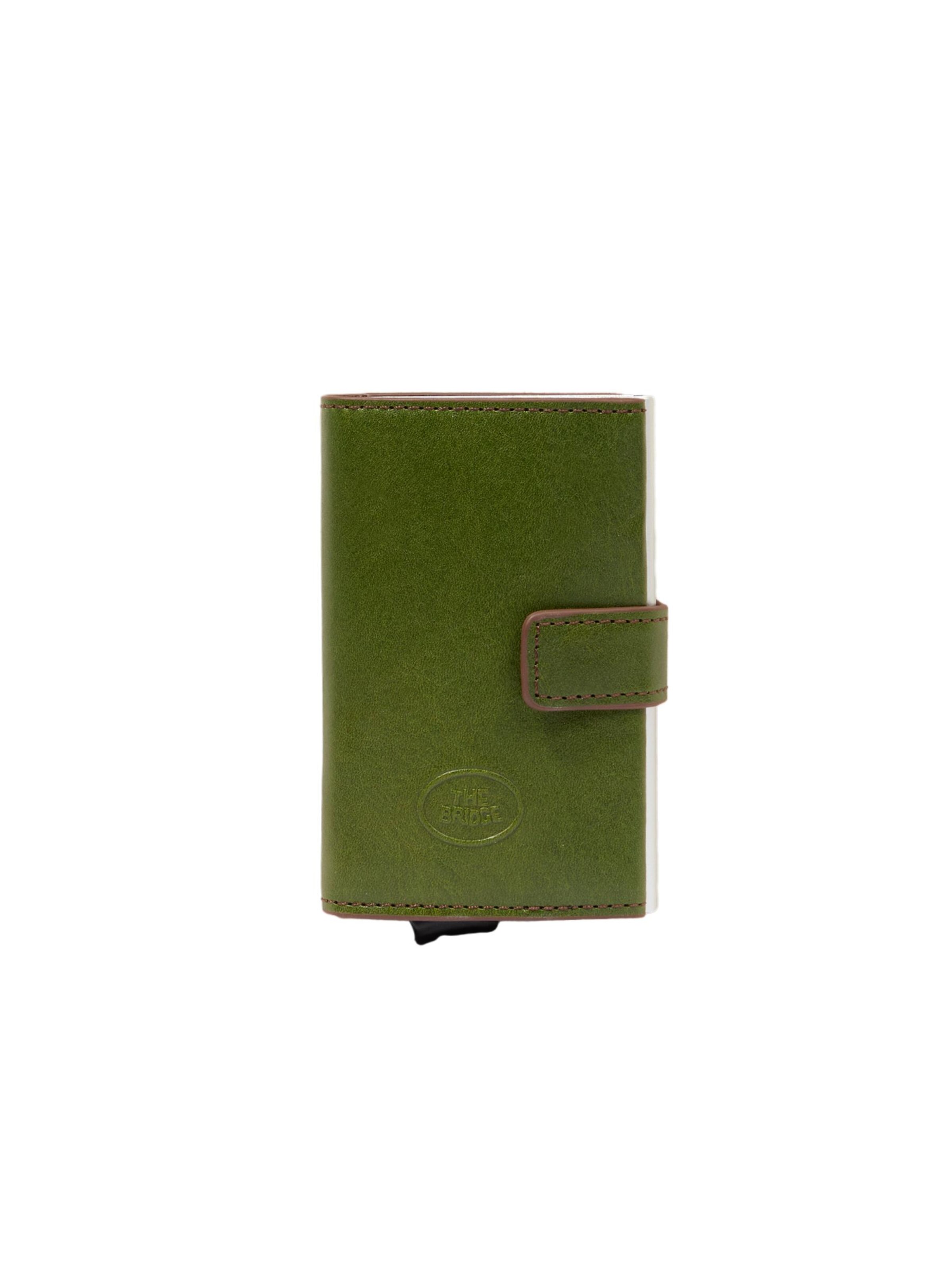 The Bridge Wallet in Green: front