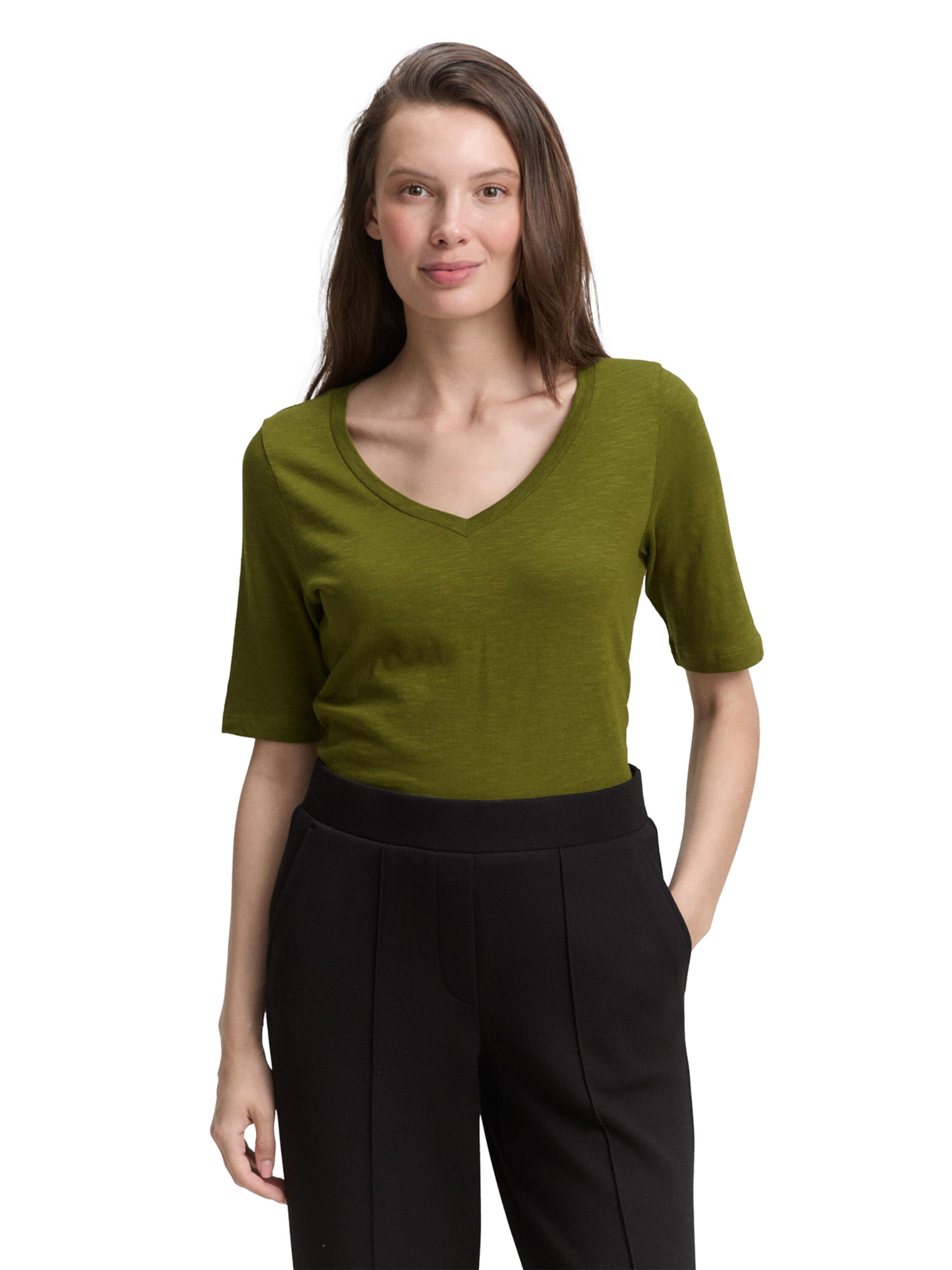 T-shirt TOM TAILOR en vert : devant